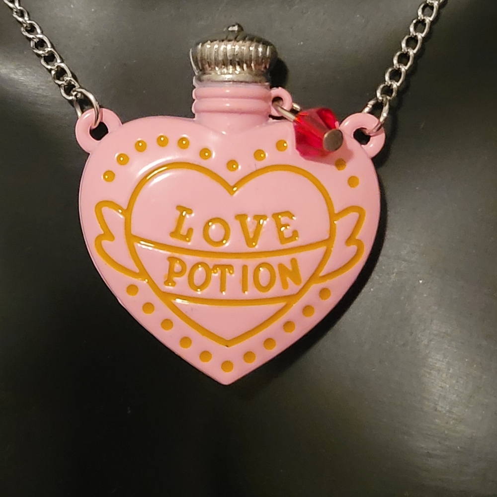 2/$20 Pink Love Potion Bottle Pendent Necklace - Picture 2 of 3